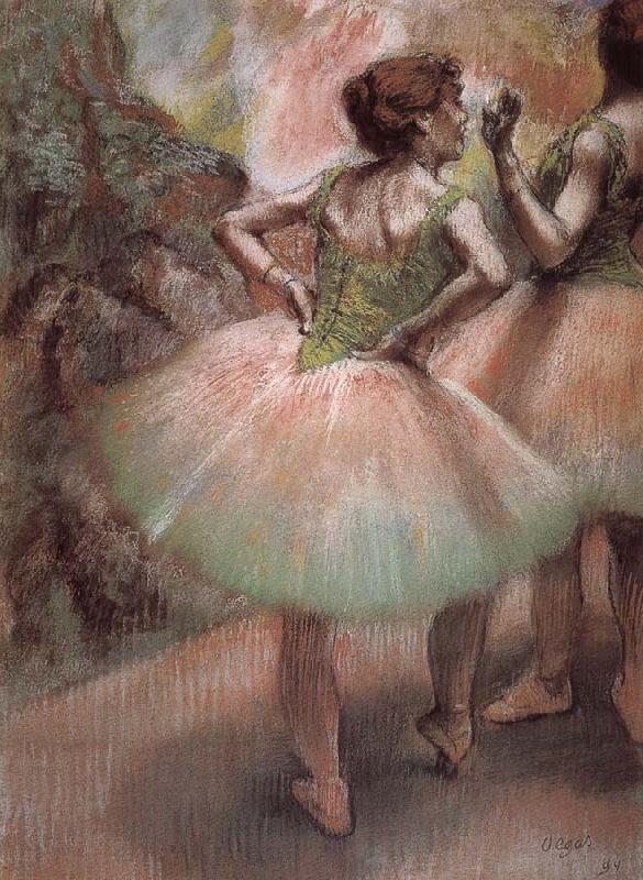 Edgar Degas Pink and green